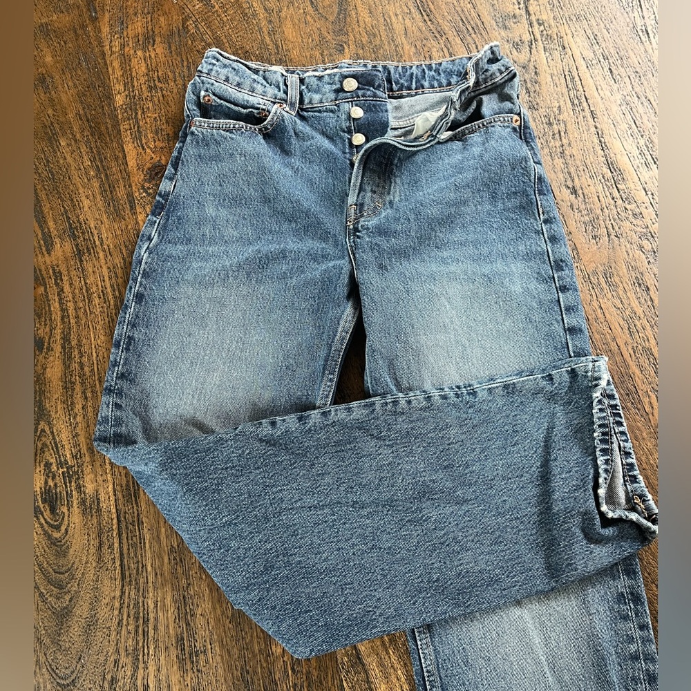 Topshop DAD button fly jeans
